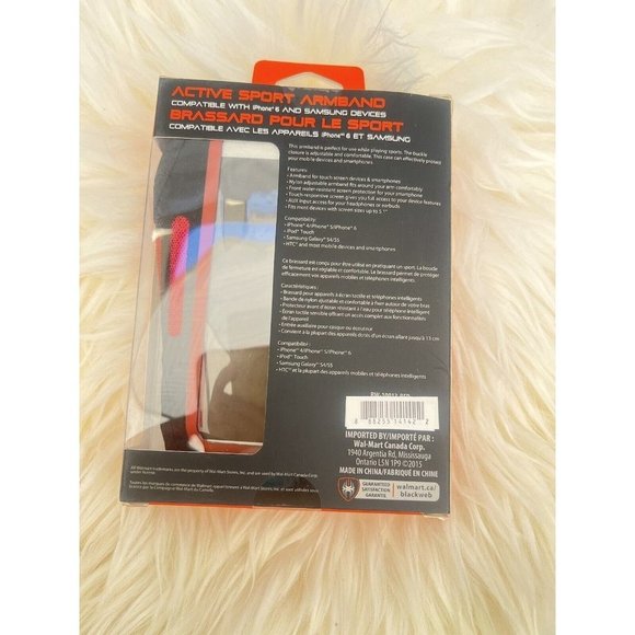 2 Blackweb Red & Black Active Sport Armband, Iphone 6 ET Samsung for Gym Runing - Picture 2 of 5